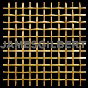 Handwoven Brass Decorative Grille with 3mm Reeded Wire and 10mm Square Aperture